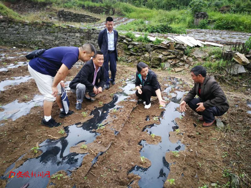 0在田间地头与村民交流