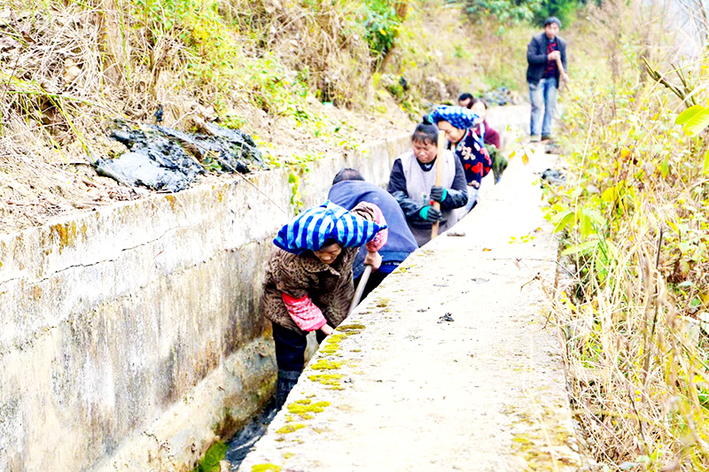 当地村民除杂草、铲砂石、清淤泥、通沟渠.jpg