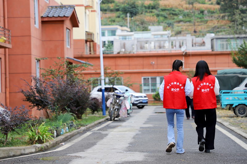 在花江镇，身着红马甲，推介“安心干”的乡村振兴工作队员已然成为一道靓丽的风景线.JPG