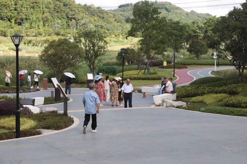 市民在公园休闲漫步.jpg