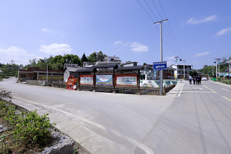 　　村内巷道干净整洁，家家户户门前修葺的木质栅栏围成了“小花坛”“小菜园”，园子里蓝莓开出朵朵白花……去年以来，紫云自治县板当镇硐口村以打造全省特色田园乡村·乡村振兴集成示范试点为契机，从“美丽庭院”里的乡村诗意，到生态绿色产业释放的发展红利，绿色擦亮了村居环境，让乡村变了样子，也让村民们的生活发生着改变。图为硐口村村貌一角（安顺日报社大数据全媒体记者  伍水清  摄影报道）