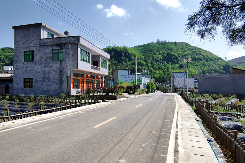 　　村内巷道干净整洁，家家户户门前修葺的木质栅栏围成了“小花坛”“小菜园”，园子里蓝莓开出朵朵白花……去年以来，紫云自治县板当镇硐口村以打造全省特色田园乡村·乡村振兴集成示范试点为契机，从“美丽庭院”里的乡村诗意，到生态绿色产业释放的发展红利，绿色擦亮了村居环境，让乡村变了样子，也让村民们的生活发生着改变。图为硐口村村居一角（安顺日报社大数据全媒体记者  伍水清  摄影报道）